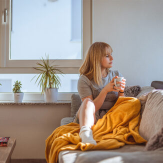 Young woman relaxing on the couch